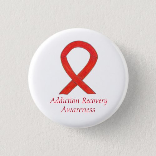 Addiction Recovery Awareness Ribbon Custom Pin