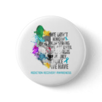 Addiction Recovery Awareness Ribbon Support Gifts Button