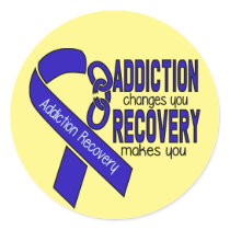 Addiction Recovery  Classic Round Sticker