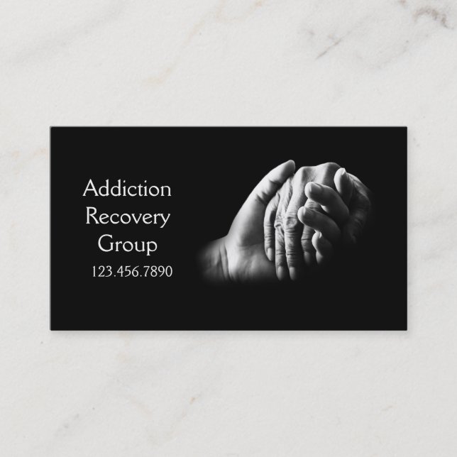 Addiction Recovery Group Counseling Business Card (Front)