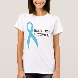 Addiction Recovery Ribbon Womens Tee Shirt