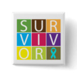 Addiction Recovery Survivor Pinback Button