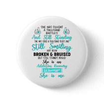 Addiction Recovery Syndrome Warrior Gifts Button