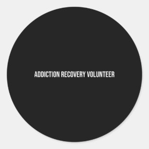 Addiction Recovery Volunteer Mental Health Classic Round Sticker
