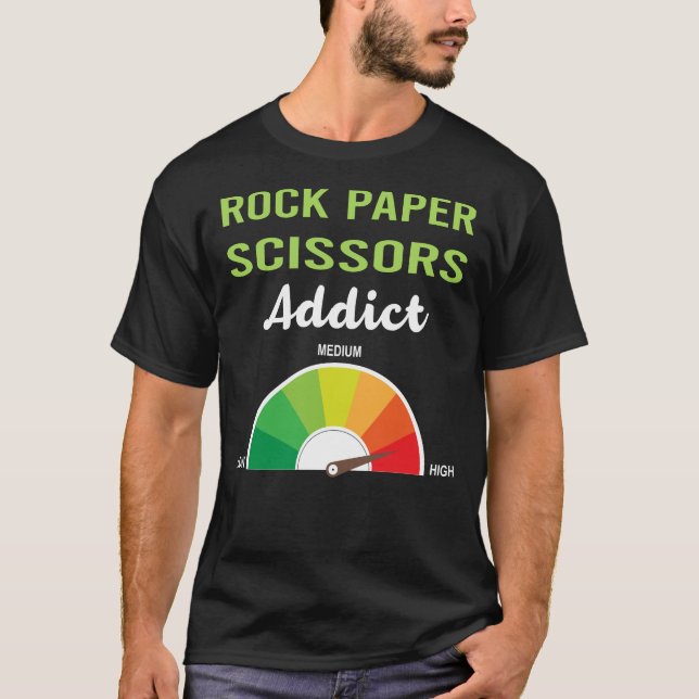 Addiction Rock Paper Scissors T-Shirt (Front)