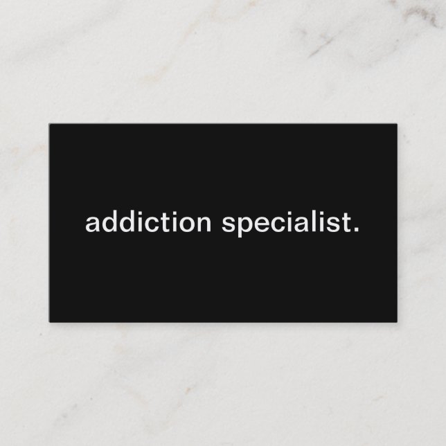 Addiction Specialist Business Card (Front)