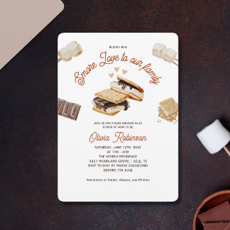 Adding S’More Love to Our Family Baby shower Invitation