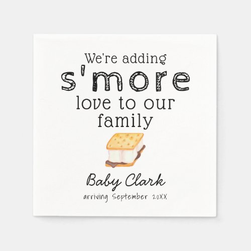 Adding Smore Love Baby Shower Napkins