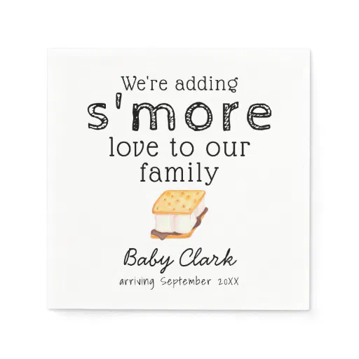 Adding S'more Love Baby Shower Napkins