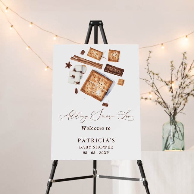 Adding S'More Love Baby Shower Welcome Sign (In Situ (Stand))