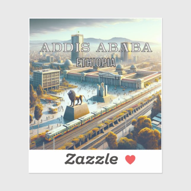 Addis Ababa Ethiopia 3 Inch Vinyl Sticker (Sheet)