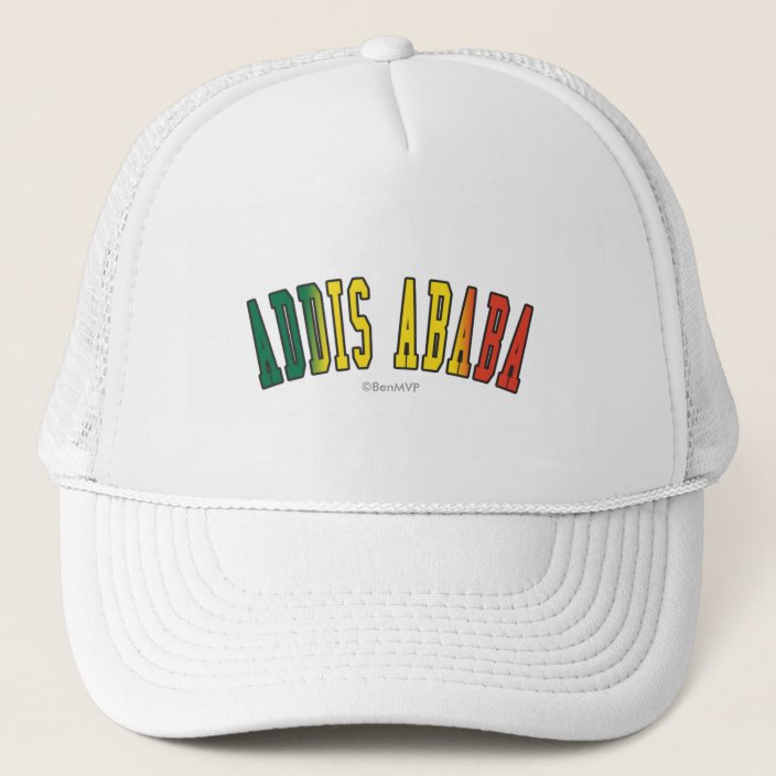Addis Ababa in Ethiopia National Flag Colors Hat