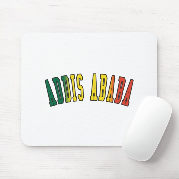 Addis Ababa in Ethiopia National Flag Colors Mouse Pad