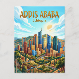 Addis Ababa Skyline Ethiopia Postcard