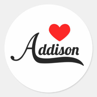 Addison Classic Round Sticker