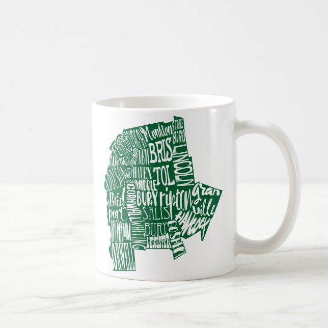 Addison County Typography 11 oz Classic White Mug (Right)