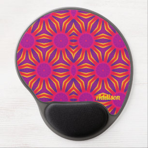 ADDISON ~ Hot Pink, Red and Yellow Gel Mouse Pad