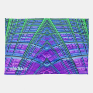 ADDISON ~ Purple Green Blue ~ ORIGINAL Kitchen Towel