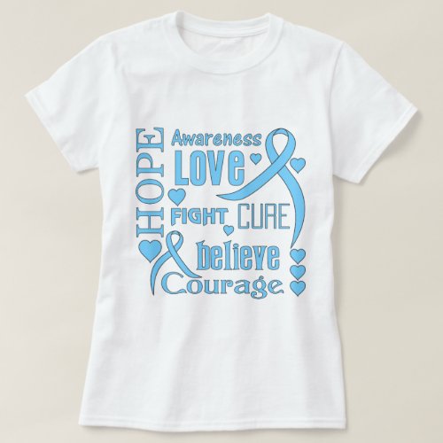 Addisons Disease Hope Words Collage T_Shirt