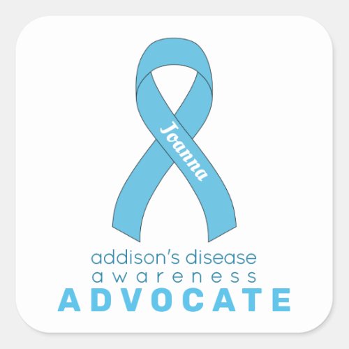Addisons Disease Advocate White Square Sticker