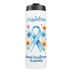 Addison's Disease Awareness Blue Ribbon Thermal Tumbler