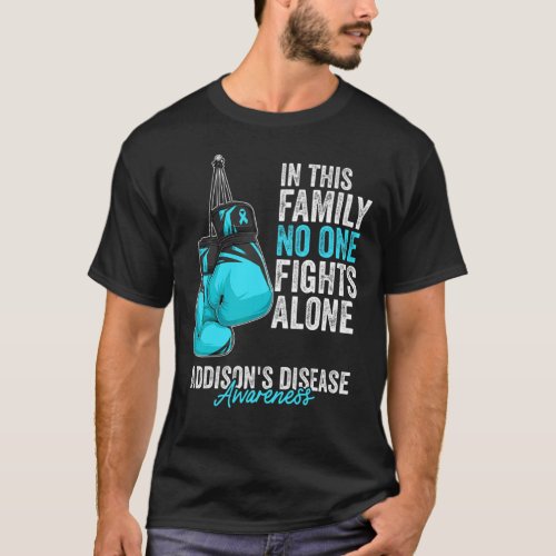 Addisons Disease Awareness Boxing Gloves Light Bl T_Shirt