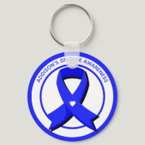 Addison's Disease Awareness Heart Keychain