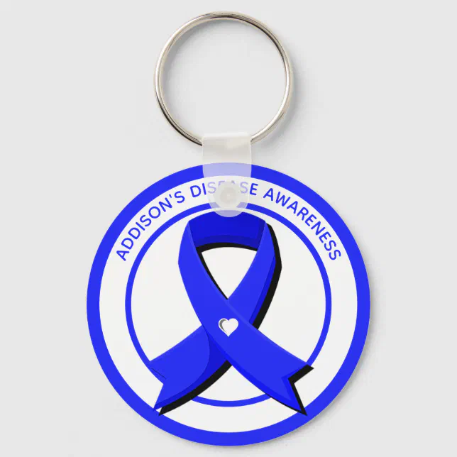 Addison's Disease Awareness Heart Keychain | Zazzle