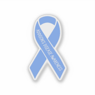 Addison's Disease Awareness Light Blue Ribbon Sticker