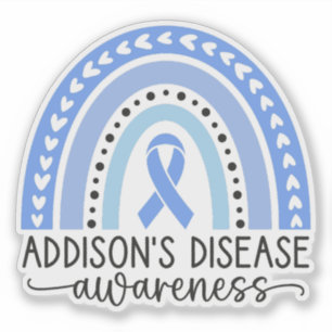 Addison's Disease Awareness Rainbow, Rare Disease Sticker