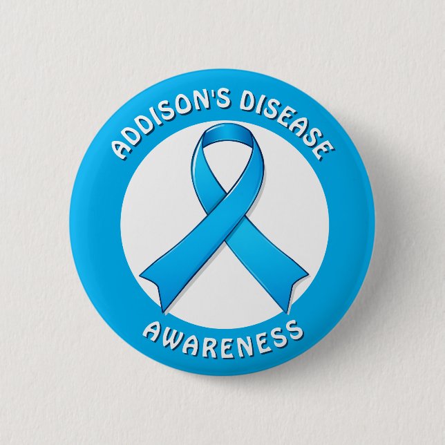 Addison's Disease Awareness Ribbon Button (Front)