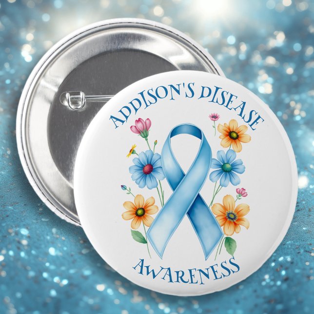 Addison's Disease Awareness Ribbon Button (Creator Uploaded)