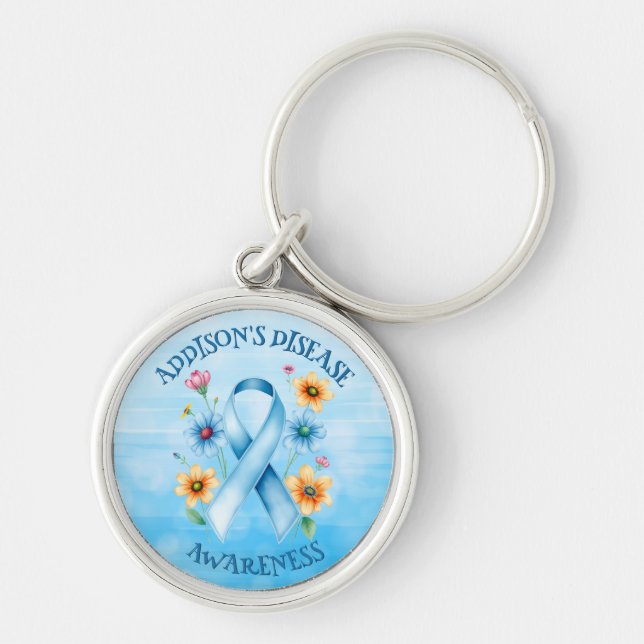  Addison's Disease Awareness Ribbon Keychain (Front)