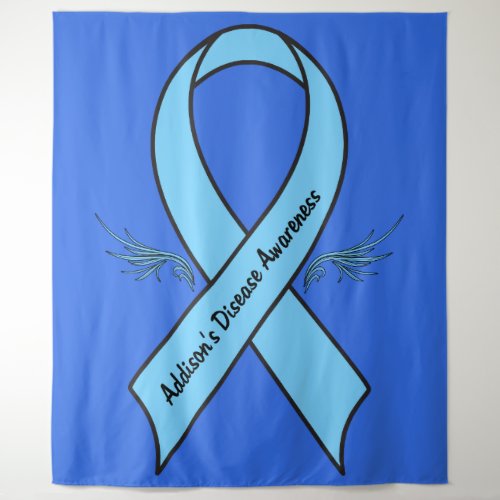 Addisons Disease Awareness Ribbon with Wings Tapestry