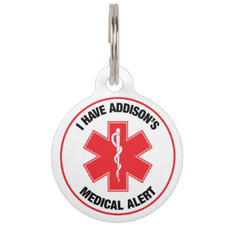 Addison's Disease Medical Alert Pet ID Tag