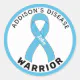 Addison's Disease Warrior Ribbon White Classic Round Sticker | Zazzle