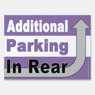 Additional Parking In Rear Traffic Sign