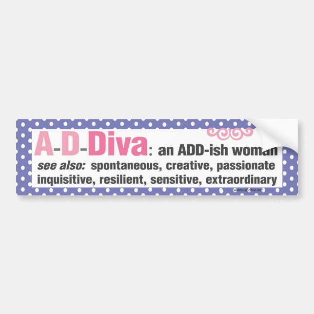 ADDiva bumper sticker - purple (Front)