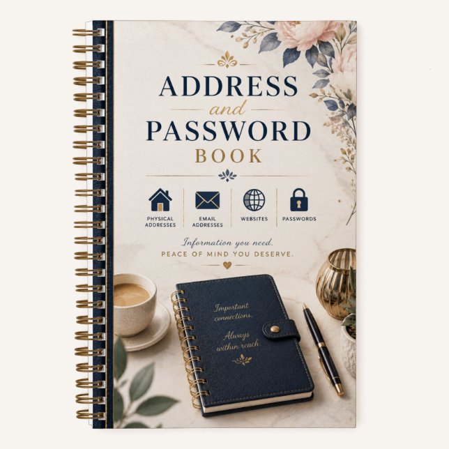 Address and Password Keeper Notebook (Front)