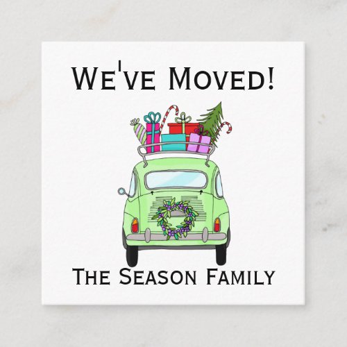 Address Announcement Retro Fiat  Christmas Gifts