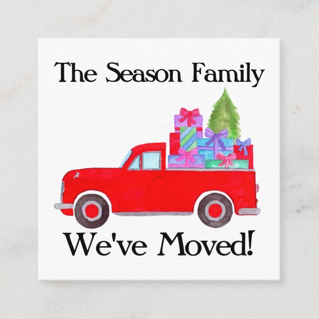 Address Announcement Retro Pickup Christmas (Front)