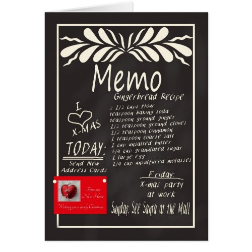 Address Announcement X_mas memo board Chalkboard