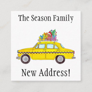 Address Announcement Yellow Cab Christmas gifts