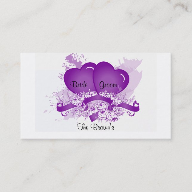 Address Card Template for Newlyweds (Front)