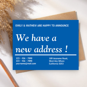 Address Change   Change Of Address   New Address Announcement Postcard