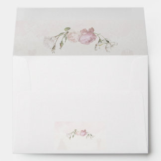 Address Envelope Soft Pink Roses Wedding