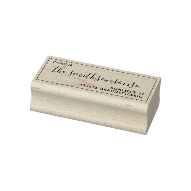 Address Home Braunschweig Personal Name Familie Rubber Stamp (Stamp)