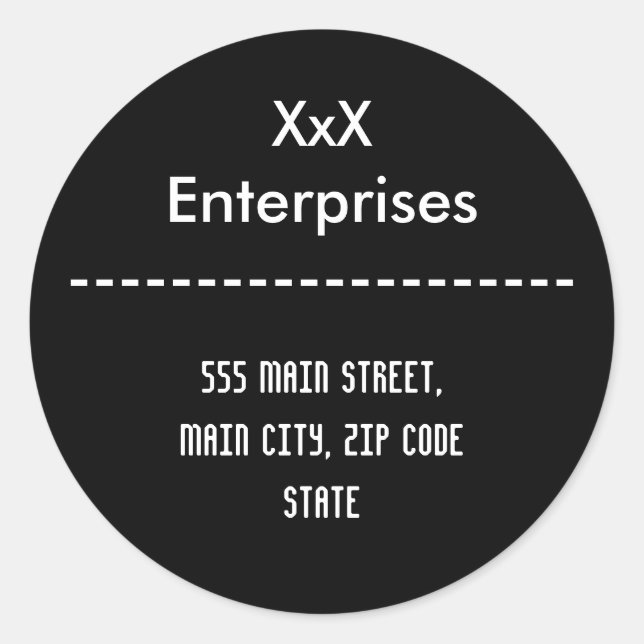 Address Label (Front)