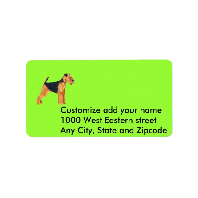 Address Label - Airedale Terrier (Front)