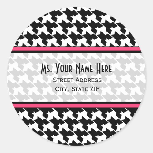 Address Label _ Black Houndstooth